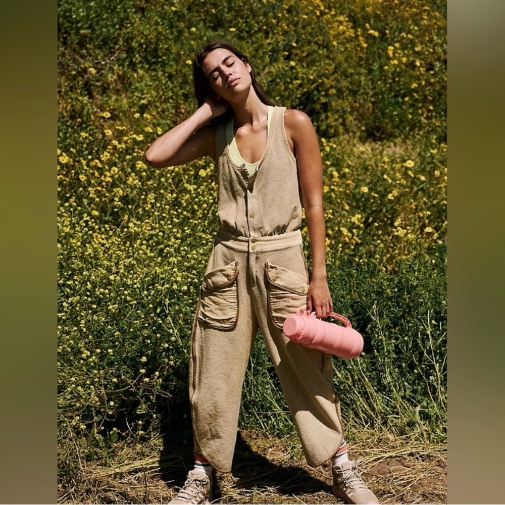 Free People Tan Jumpsuit